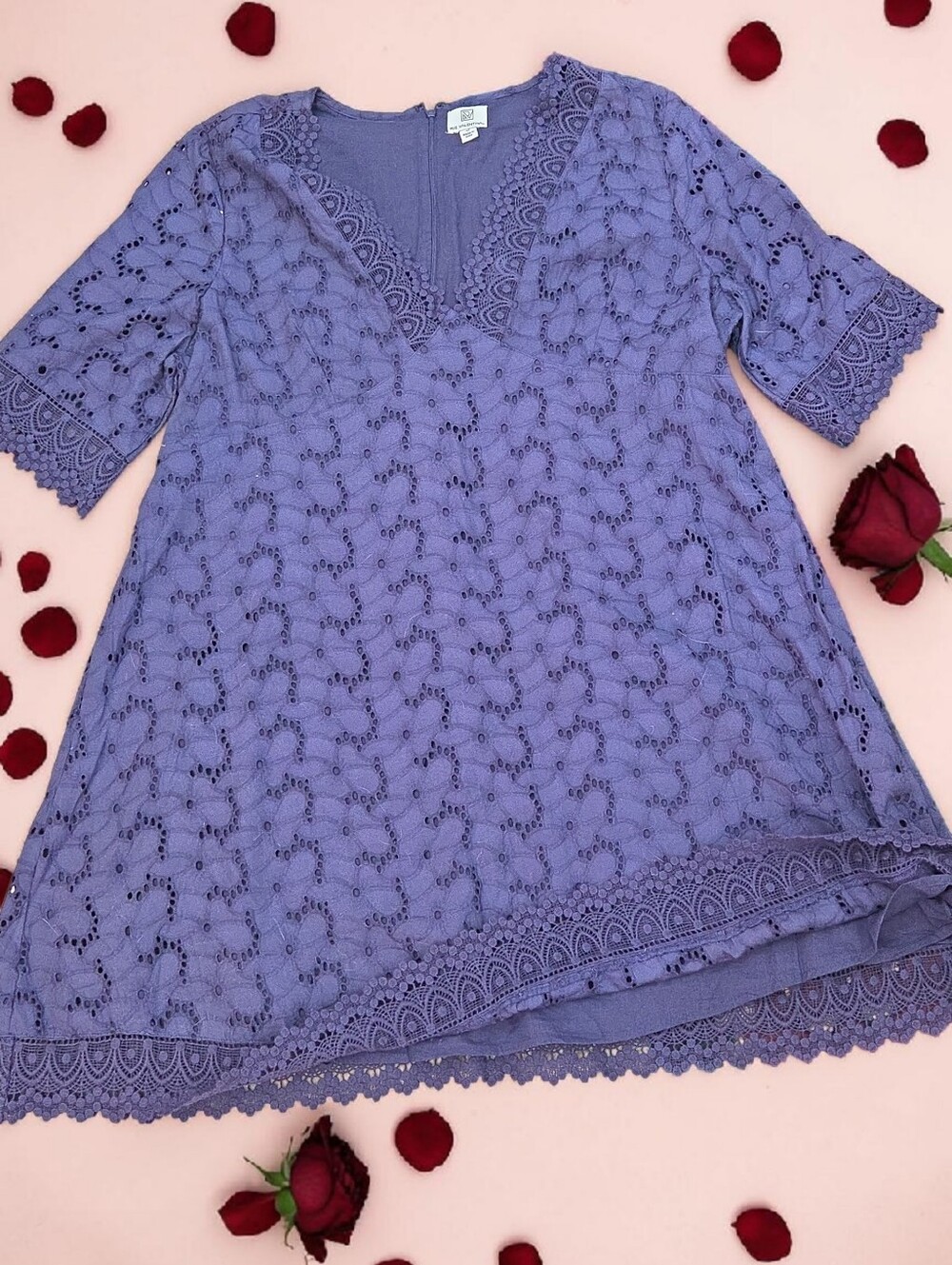 *1703 Rue Valentina lace purple dress Women 1X